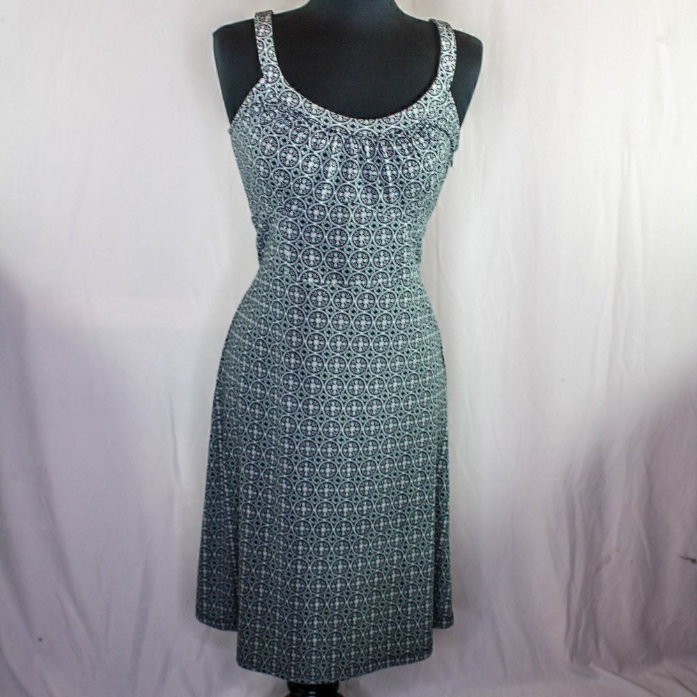 Ann Taylor LOFT Sleeveless Dress Midi Geometric Print Size 6